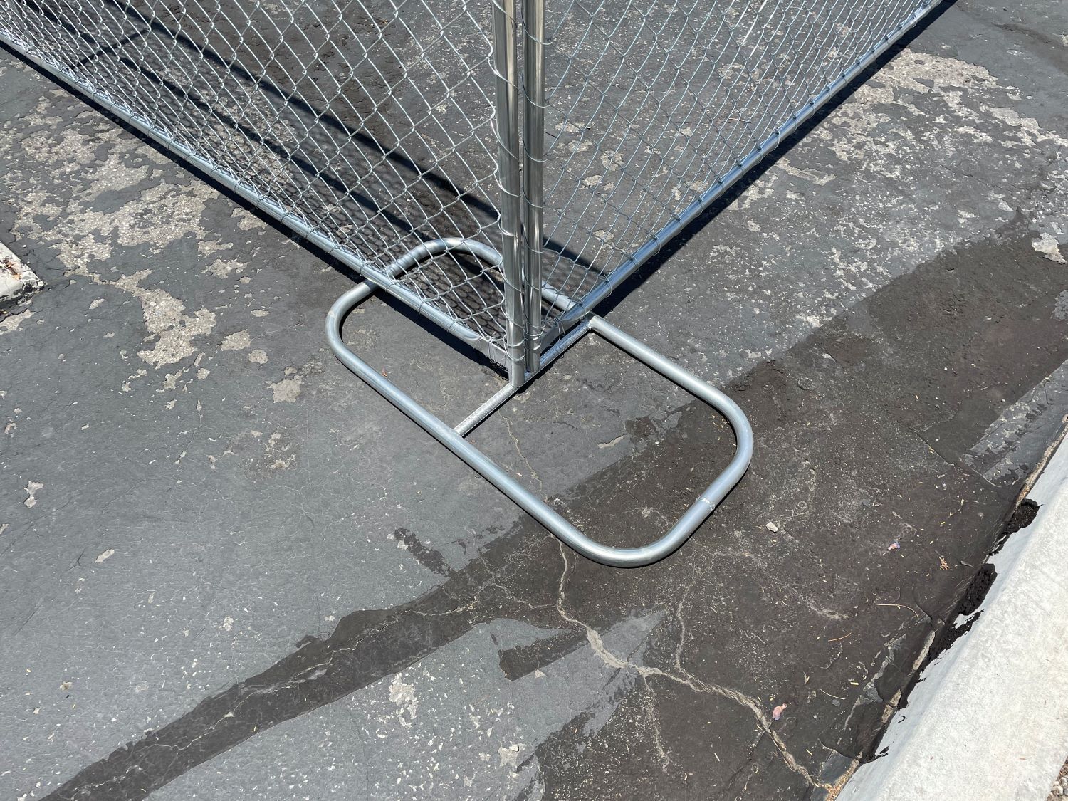 Sandbaggy Chain Link Fence Panel Base (Galvanized) - Temporary Fencing Stands