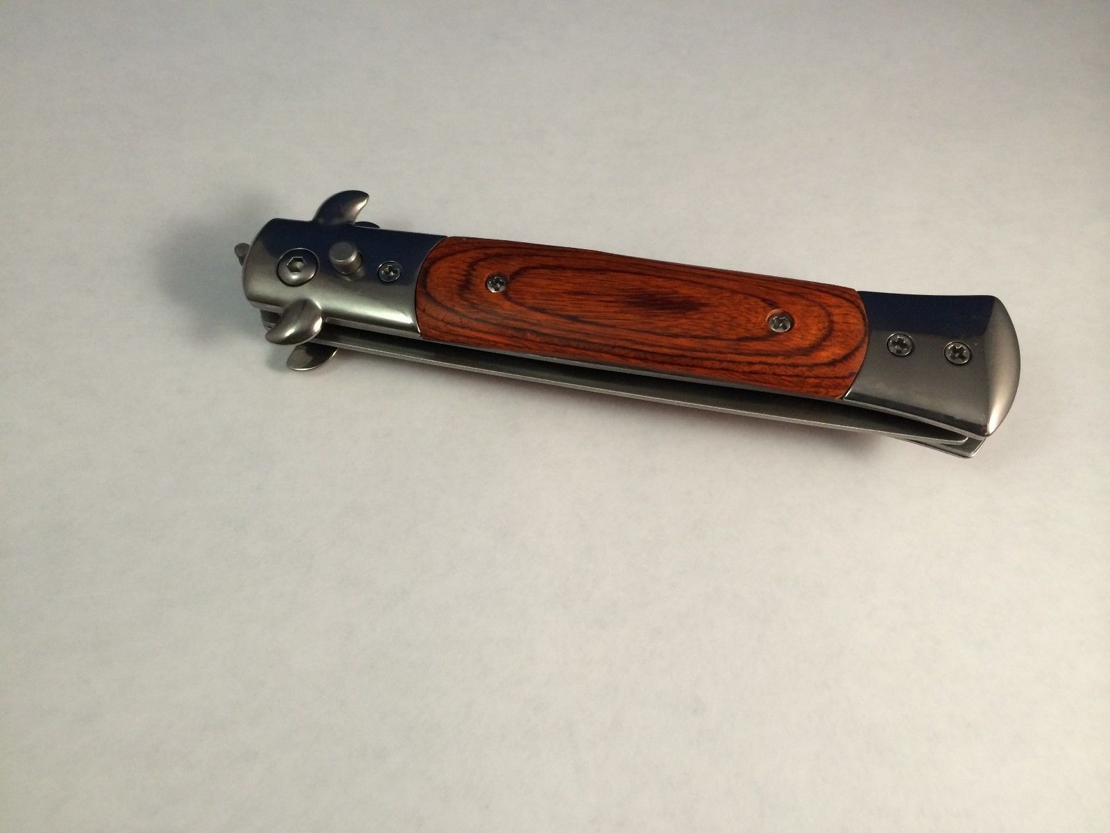 Wood SWITCHBLADE COMB Italian Stiletto Style Knife Automatic Switch Blade Toy!!