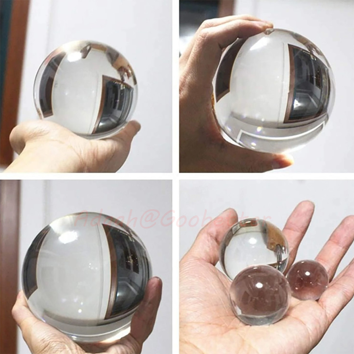 Clear Crystal Ball Glass Lens Sphere 18mm-120mm Healing Sphere Photography Decor