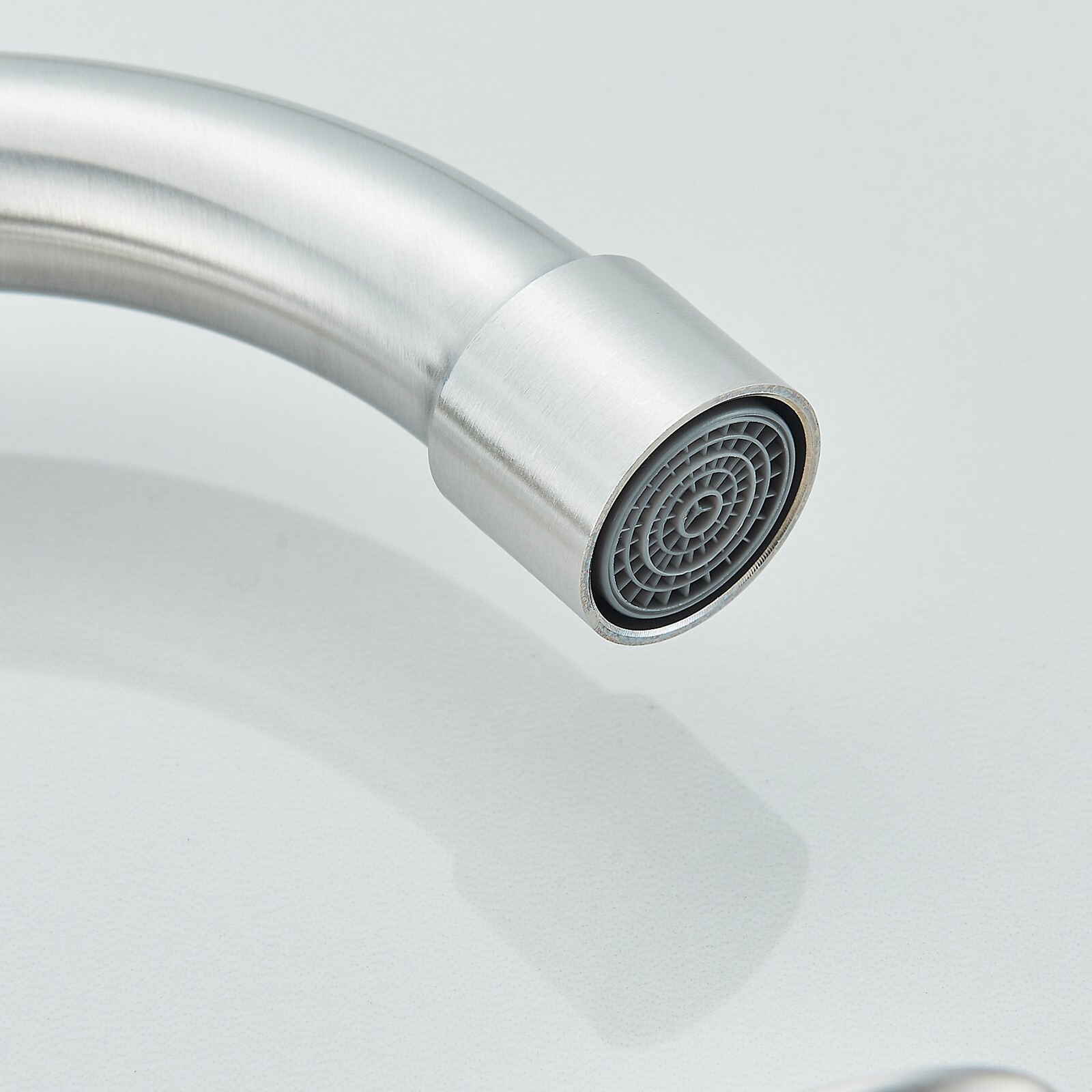 Brushed Nickel Bathroom Sink Faucet 3Hole 4in Centerset Vanity Mixer with Drain