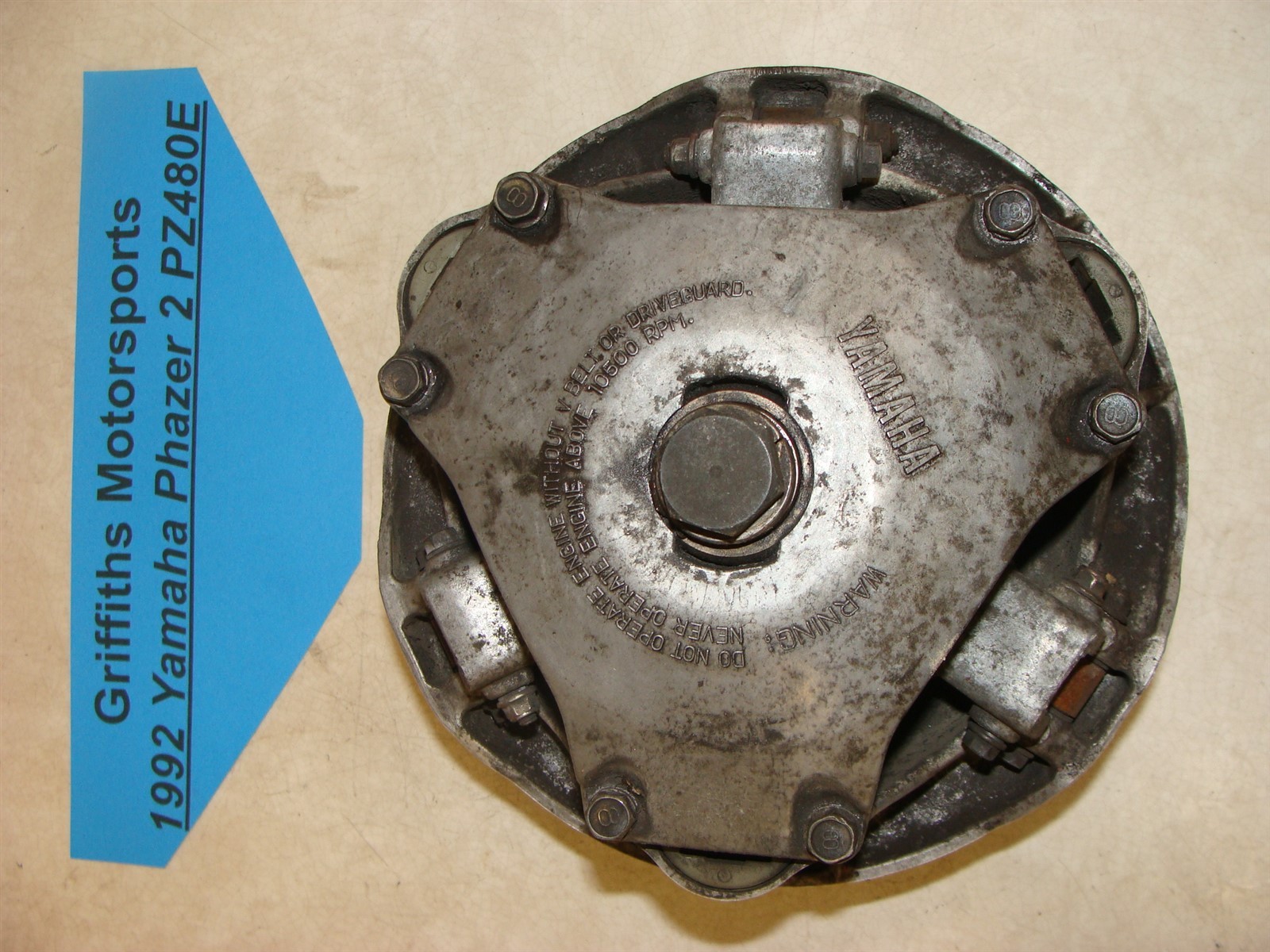 1992 YAMAHA PHAZER 2 II PZ480e primary clutch w bolt belt drive torque cvt