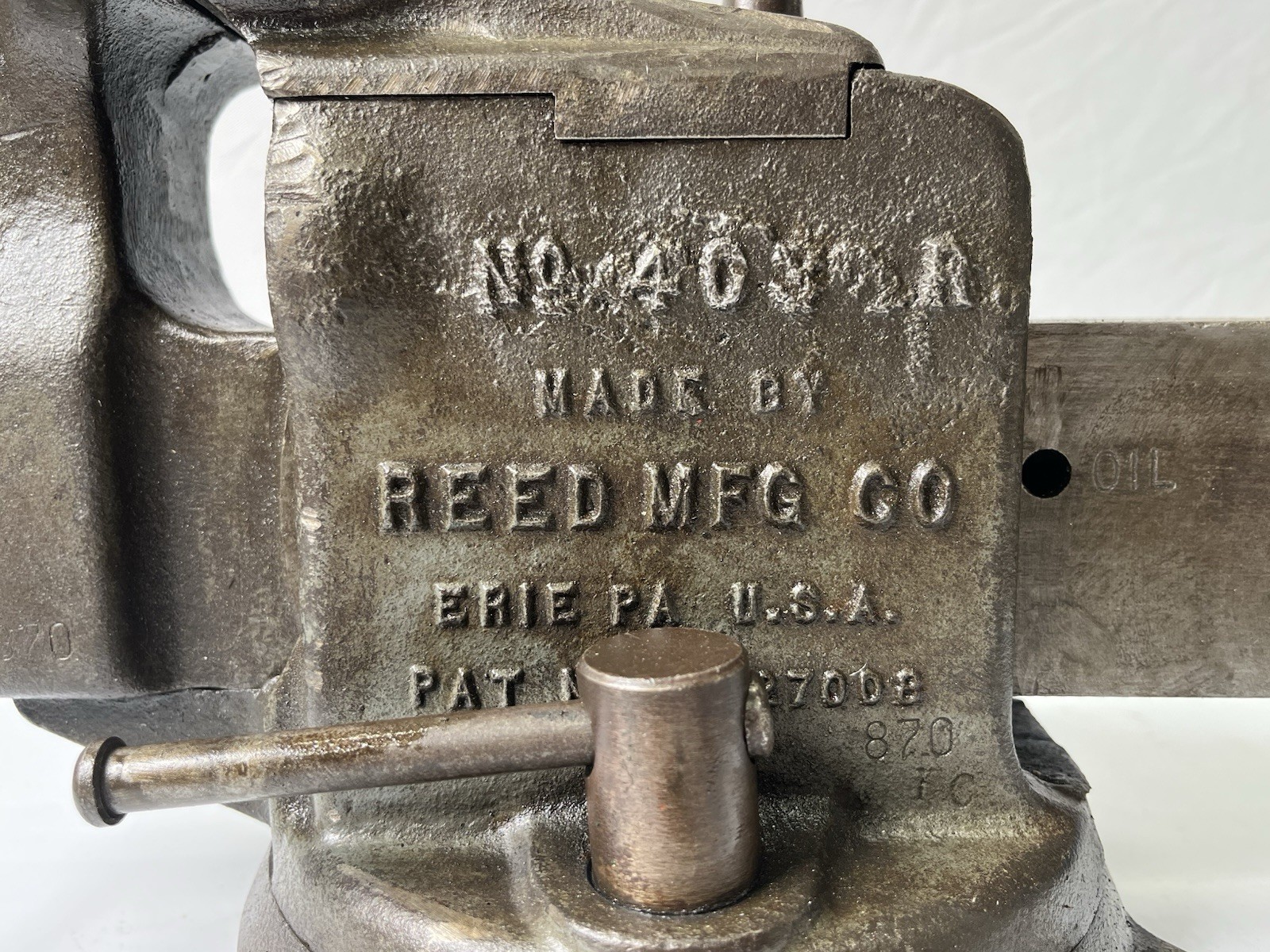 Reed 403 1/2 R Vintage Vise Swivel Base and Swivel Jaw User/Collectible With Pin