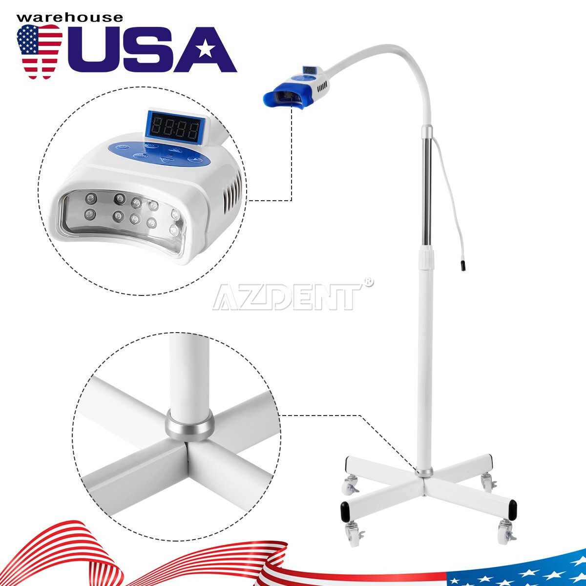Dental Mobile Teeth Whitening Machine Lamp Bleaching Cold LED Light Accelerator