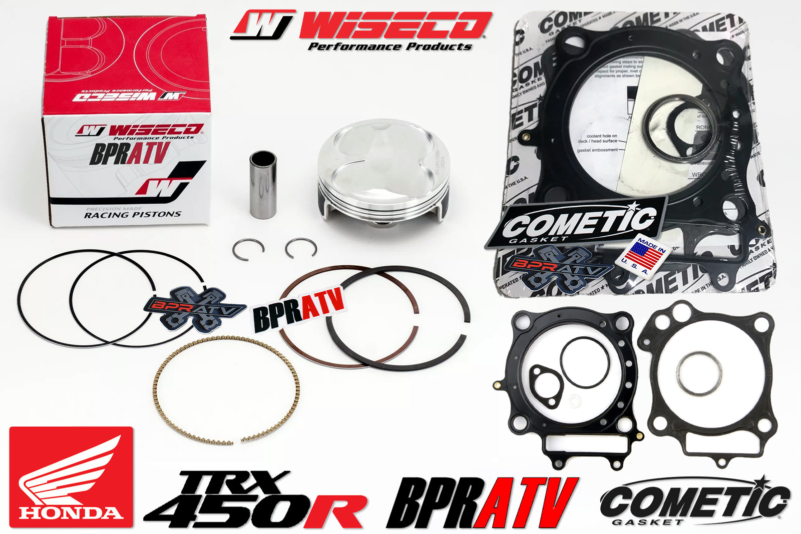 Honda TRX450R 2004–2005 94mm Cylinder Wiseco Piston Cometic Top End Rebuild Kit