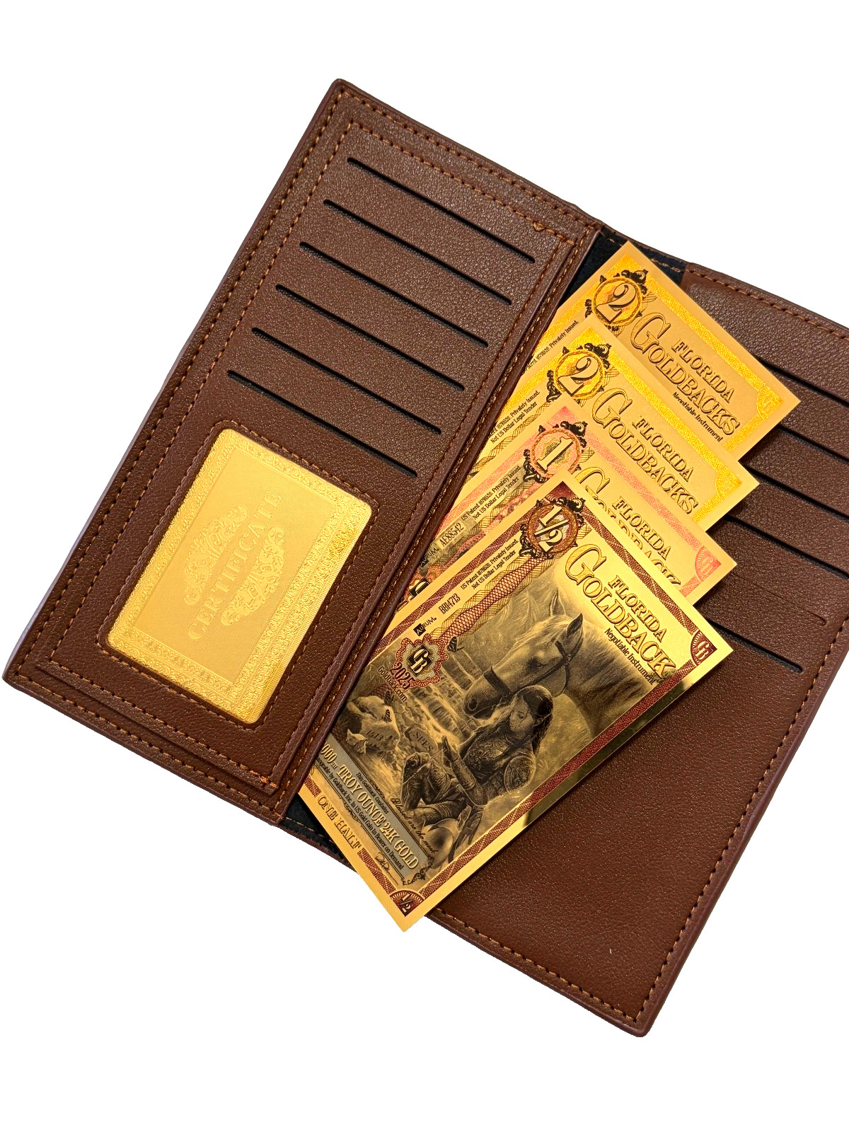 WALLET....For Goldbacks & Barter Coins - Holds 1,5,10,25,50 Goldback Gold Notes