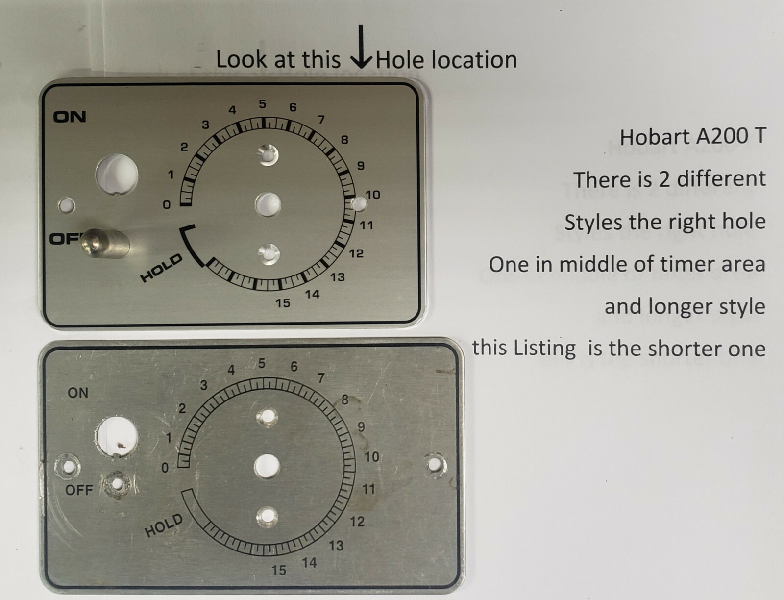 HOBART MIXER SWITCH & TIMER CONTROL PLATE FOR MODEL A200T. With FACTORY GUARD
