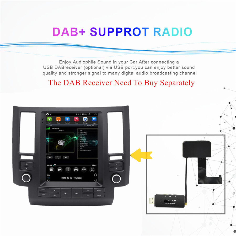 9.7" Android 11 Stereo Radio Head Unit Navi GPS For Infiniti FX35 FX45 2003-2006