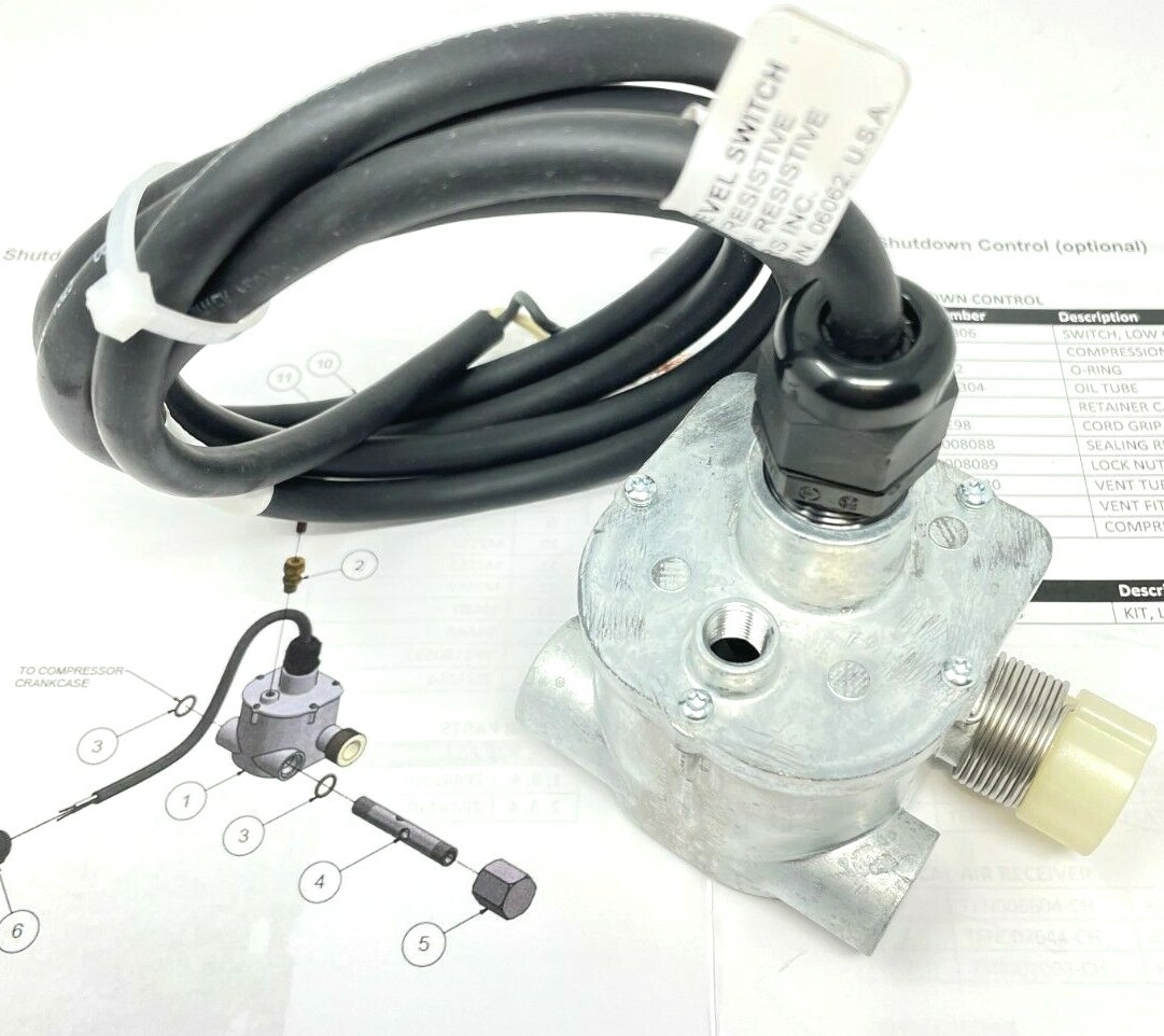 TEN008741 CHAMPION LOW OIL SWITCH NEW STYLE PUMPS R15B , R30D , R40A ,R70A