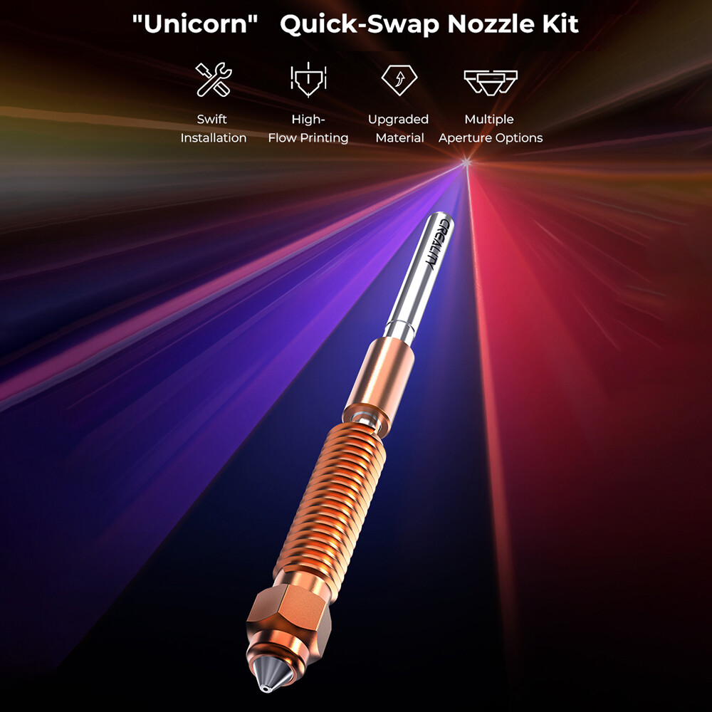 "Unicorn" Quick-Swap Nozzle,0.4mm Nozzles Copper Alloy for K1C/Ender-3 V3/Plus