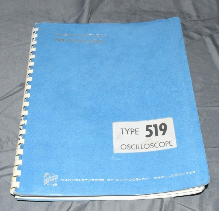 Tektronix Type 519 Oscilloscope Original Manual