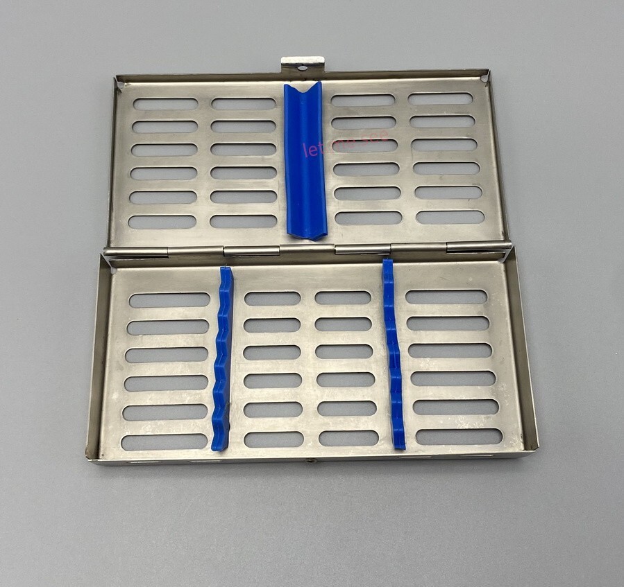 German Dental Autoclave Sterilization Cassette Pack Box Tray For 10 Instrument