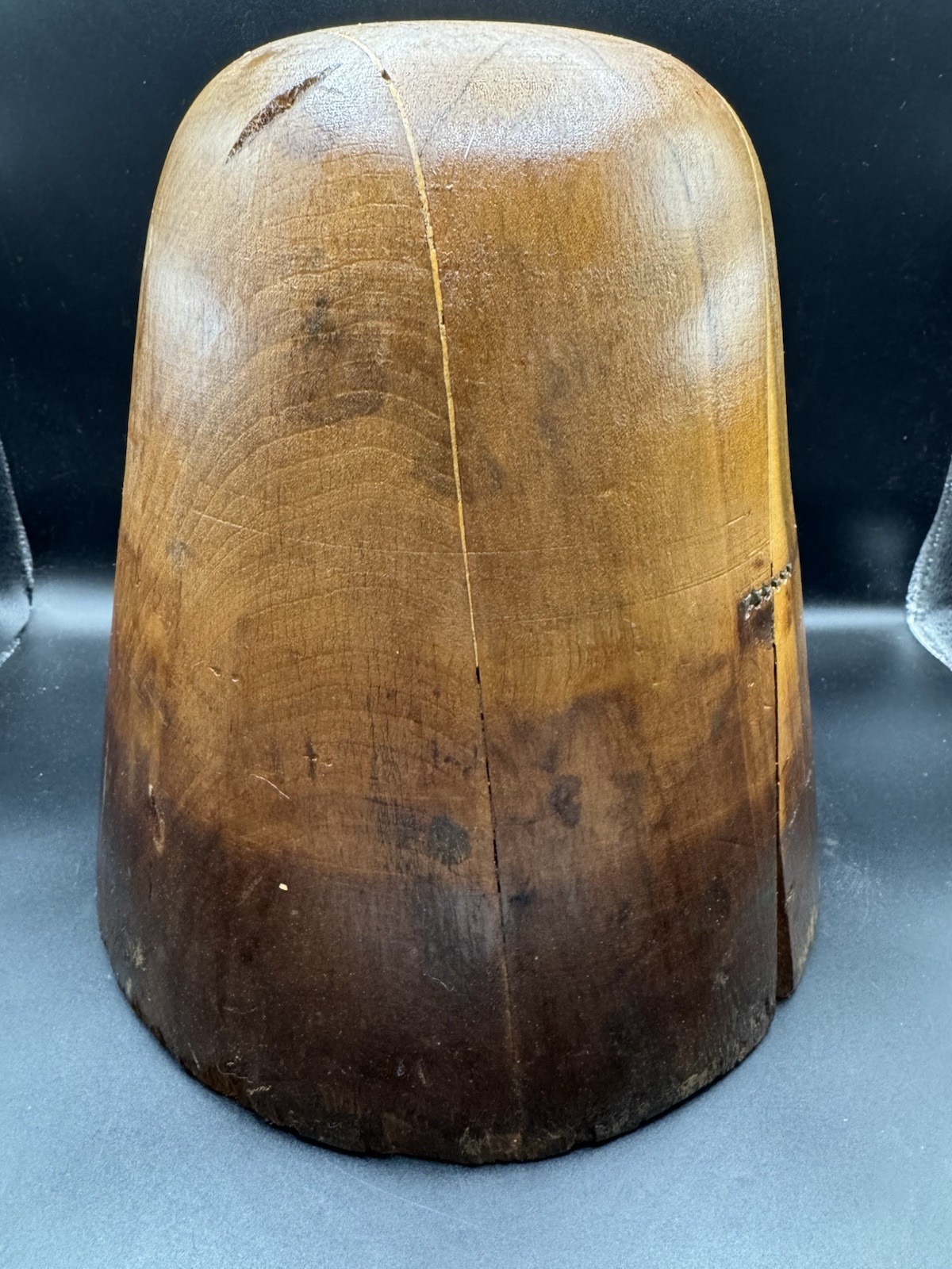 Antique Wooden Hat Mold Millinery Hat Block Form / Store Display F&M Hat Factory