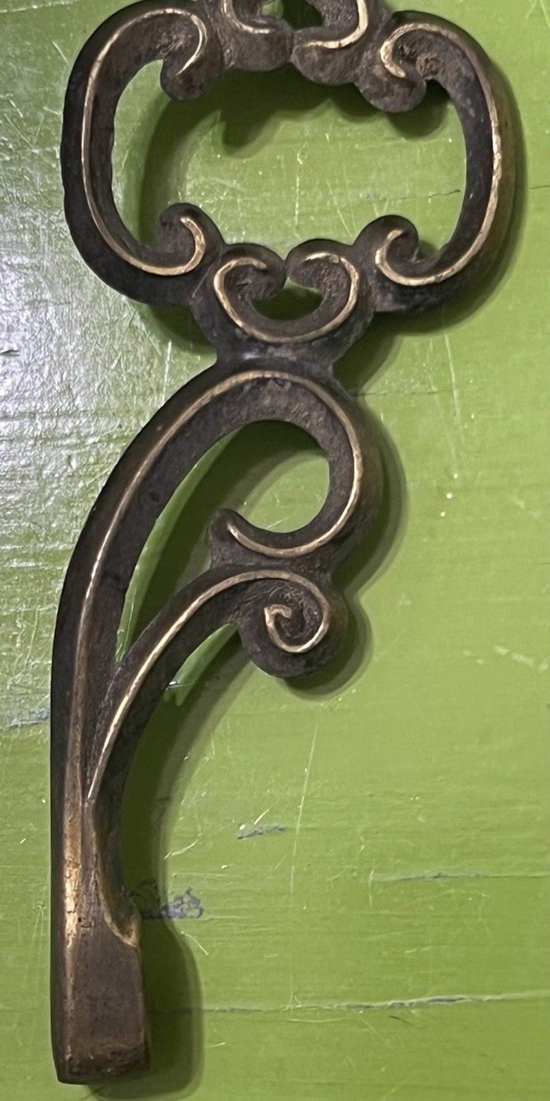 Lot of 4 Brass Vintage Drawer Pulls Closet Handles 8" Length