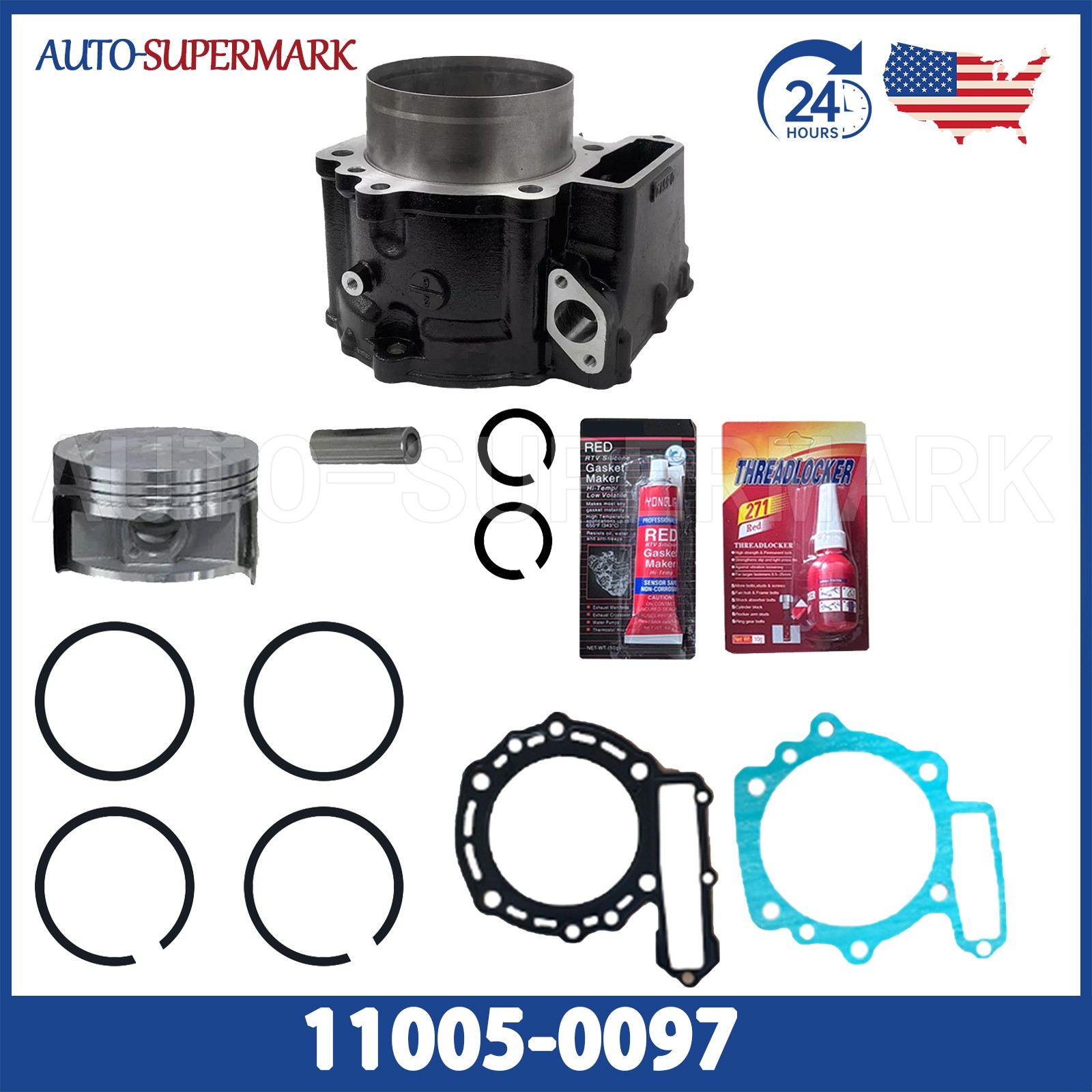Cylinder Parts 100mm Bore 4 Stroke Kit For Kawasaki KLR 650 Motorcycle