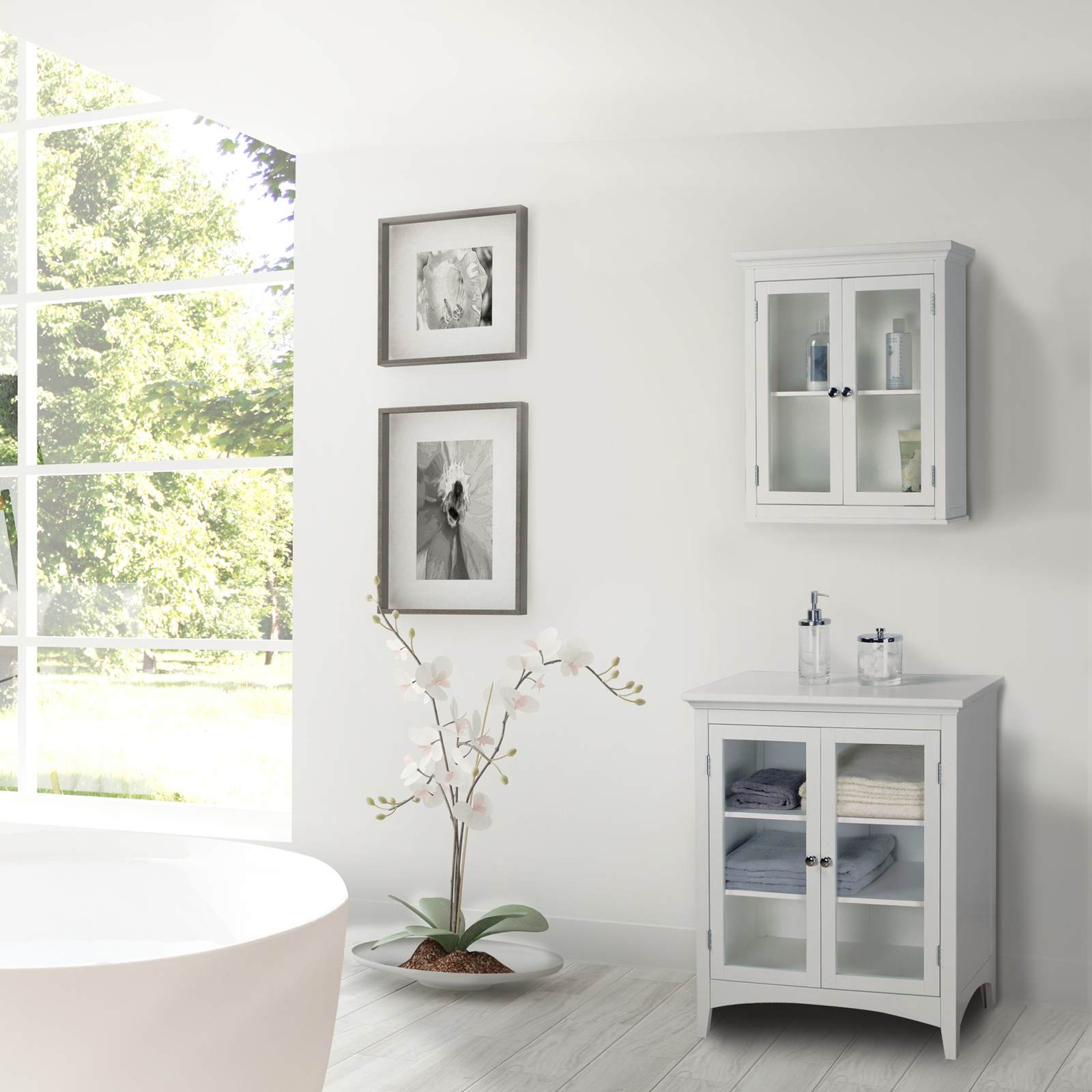 Bathroom Cabinet Wall Storage Medicine Space Saver Shelf White