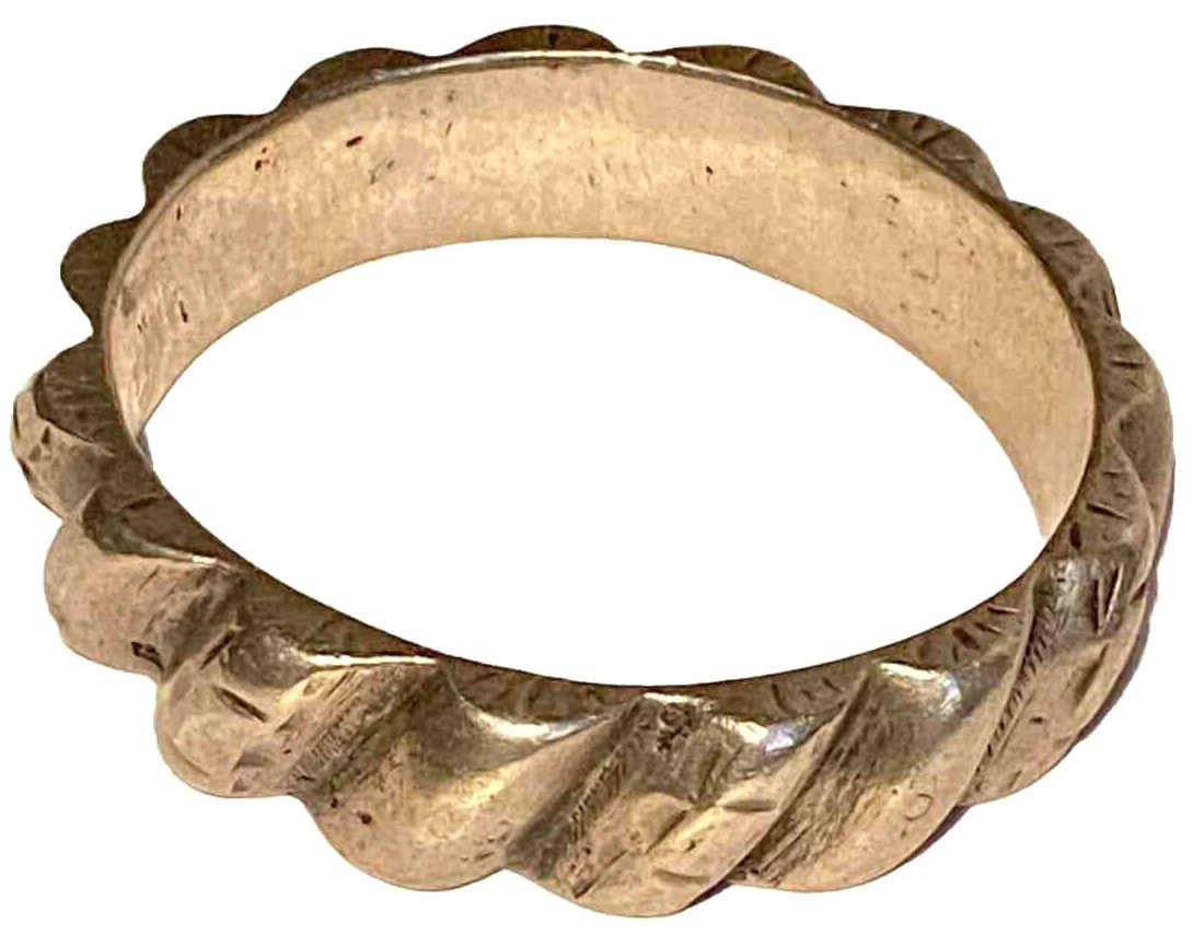 Vintage Ethnic Tribal Artisan Bangle Bracelet, Silver Tone