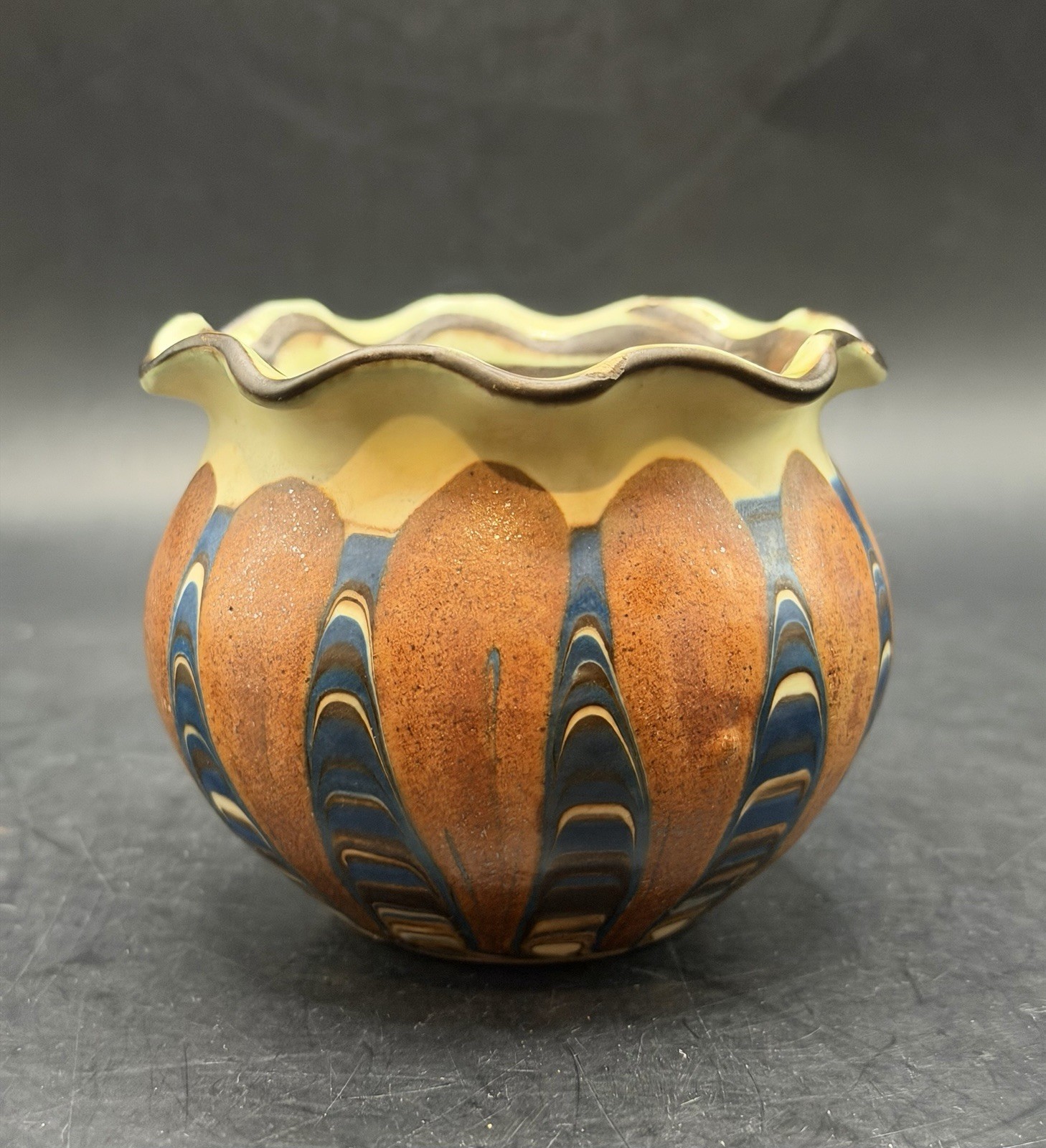 Antique VTG RARE Herman August Kähler  Signed Pottery Denmark Art Nouveau Vase