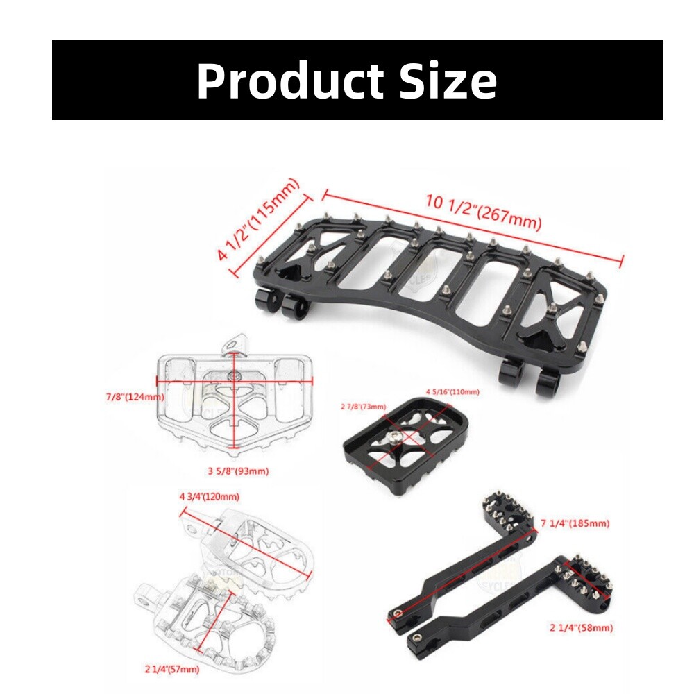 Foot Pegs Floorboards Brake Arm Shifter Levers Pegs MX Style For Harley Touring