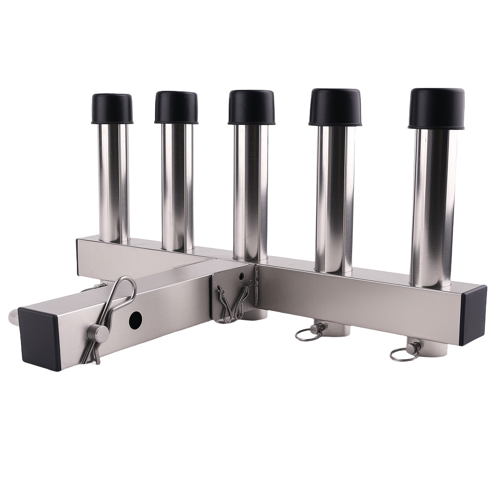 Stainless Steel Hitch Fishing Rod Holder 5 Link Tube for 2" Hitch Receivers