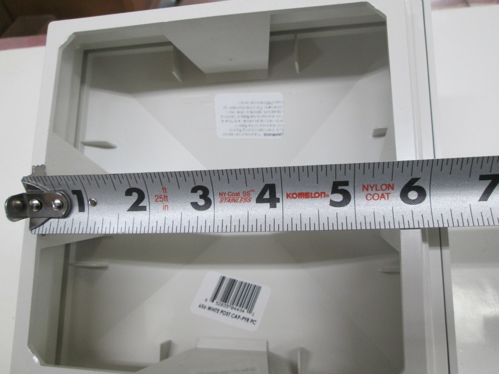 TREX WHITE 6 X 6 PYRAMID POST SLEEVE CAP 5.5 X 5.5 INSIDE MEASUREMENT