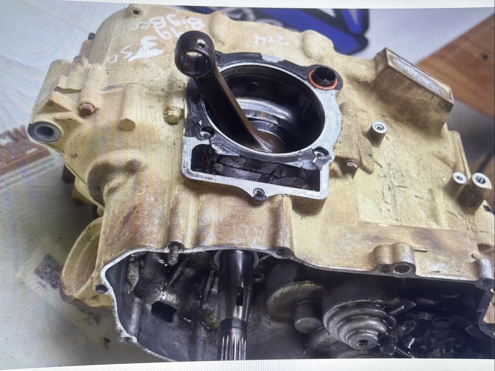 S1-4 Lower Engine Motor Crank Case 99 Yamaha Big Bear YFM 350 1999 ATV 2x4 Quad