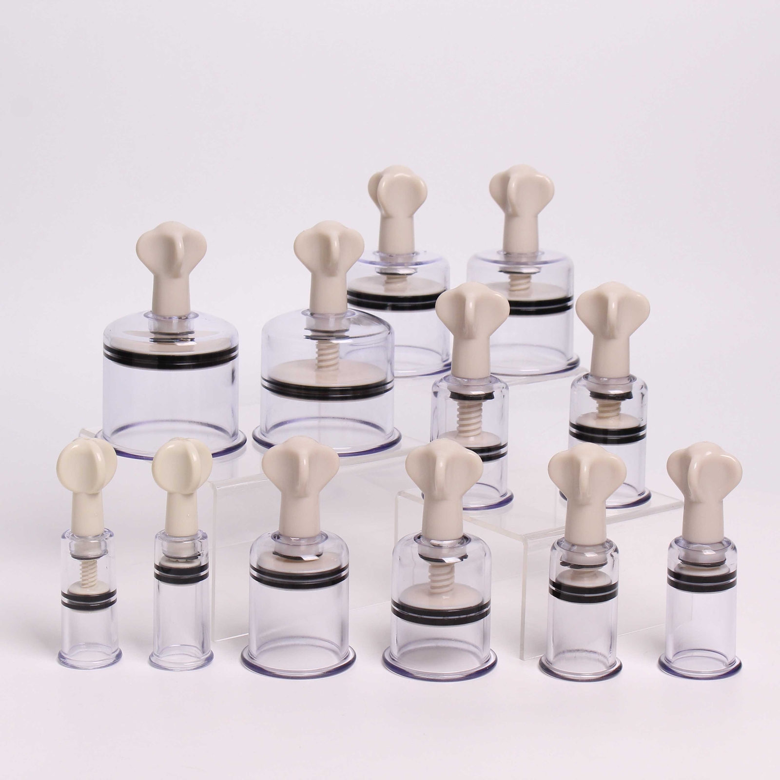 2pcs Vacuum Twist Nipple Cupping Sucker Breast No Pump Enhancer Enlarger Suction