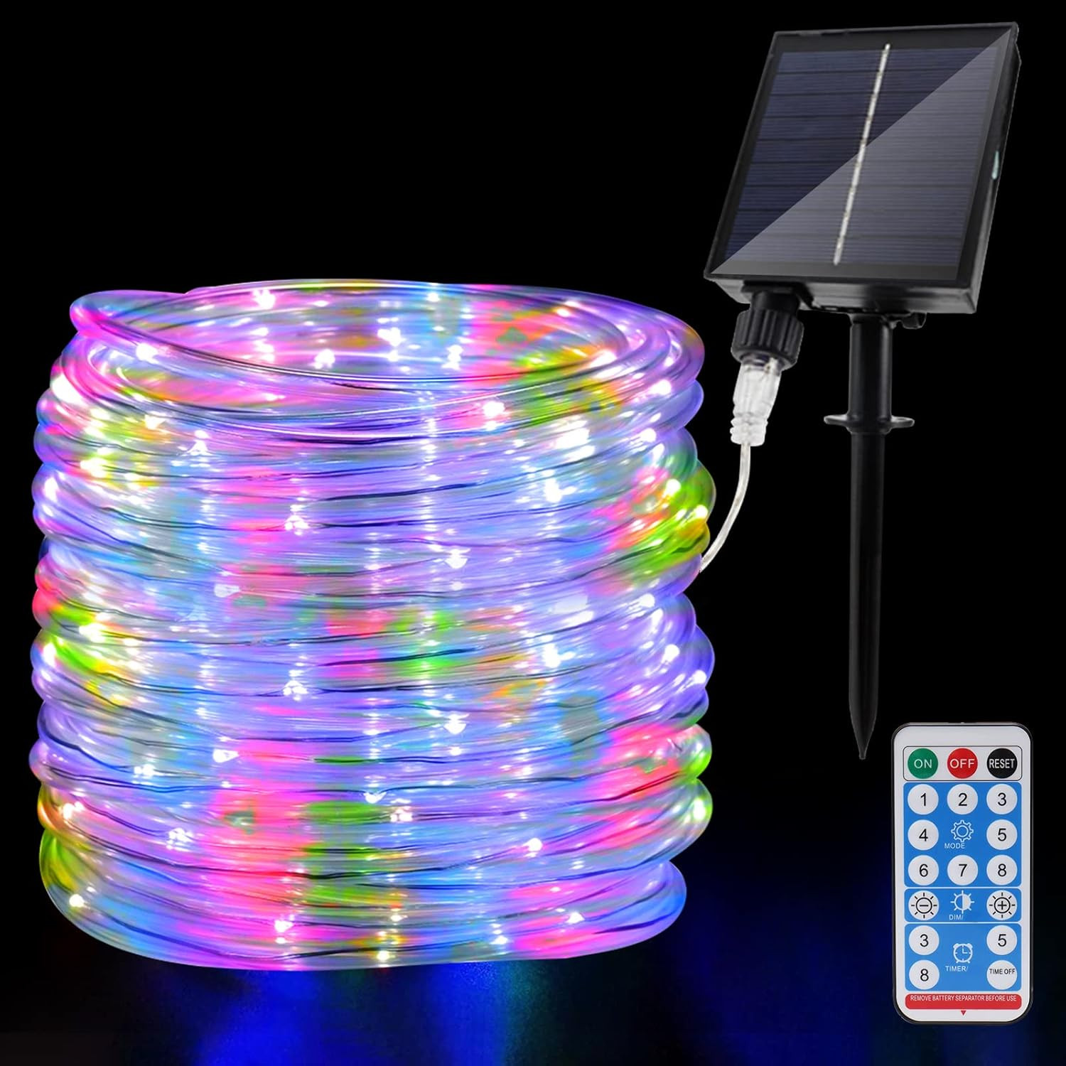 105FT 300 LED Solar Power String Fairy Lights 8 Modes Garden Outdoor Xmas Lamp
