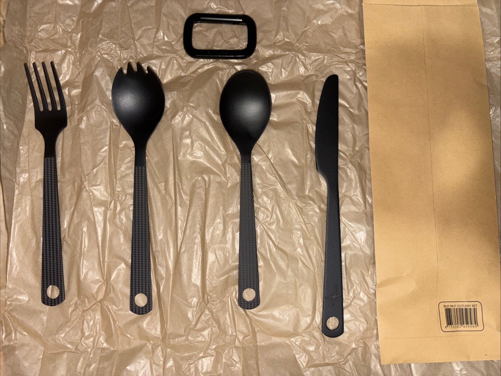 NEW! So iLL X On the Roam by Jason Momoa Black Cutlery Reusable Camping set