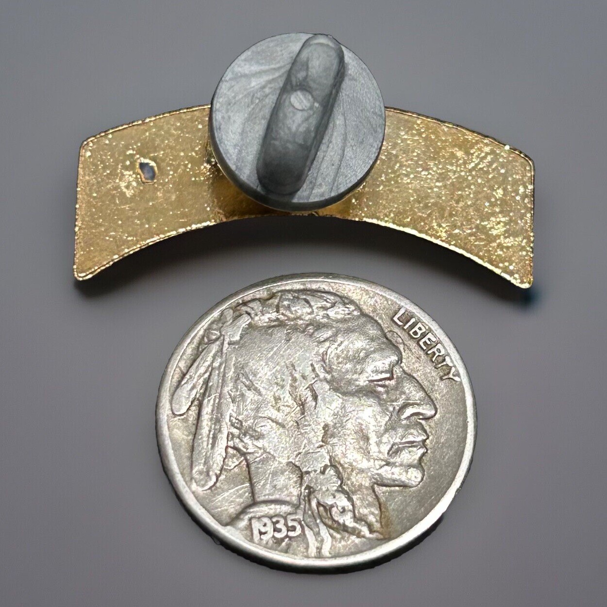 AIRBORNE TAB GOLD BLUE 1-1/4” US ARMY PIN (P65-5)