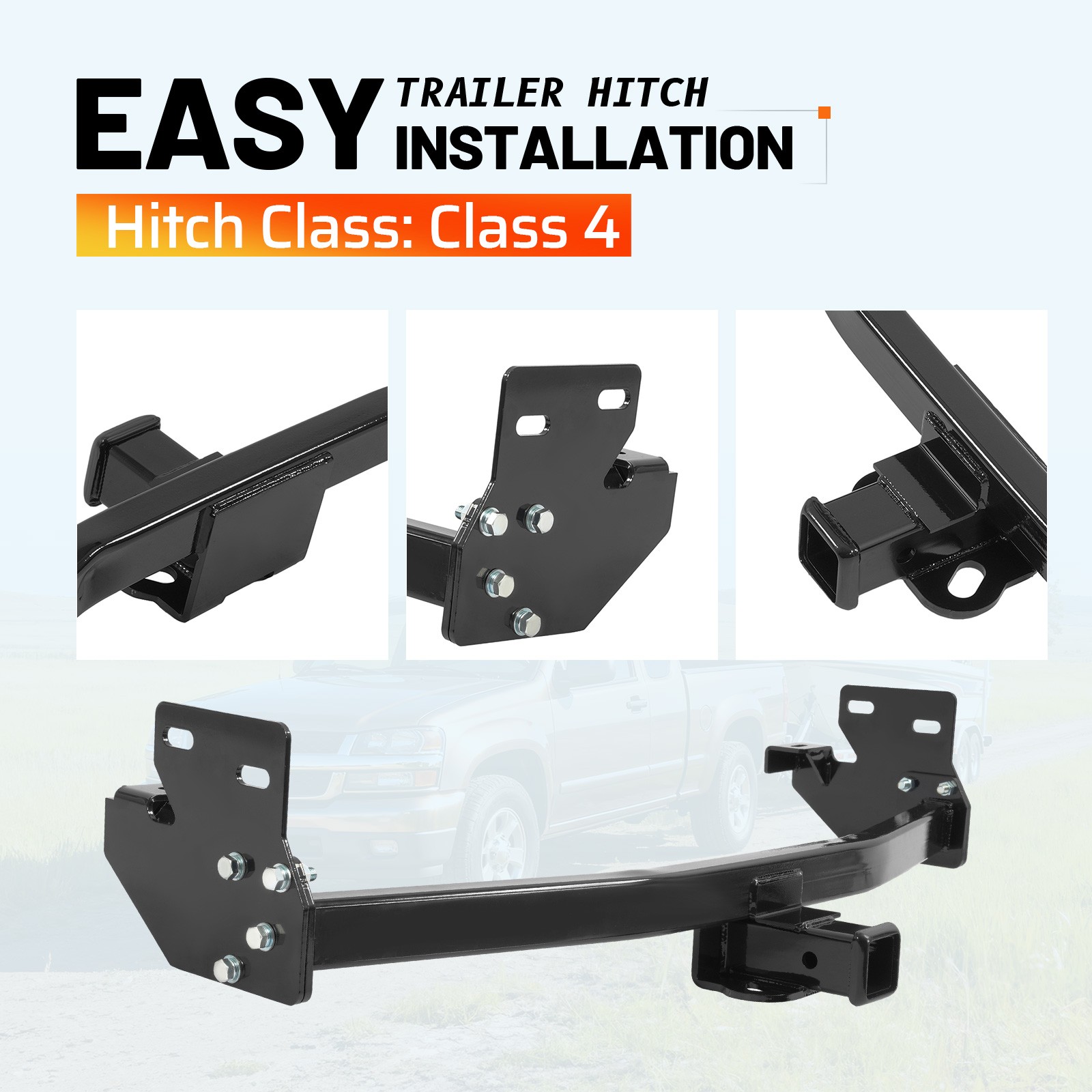 Class IV Tow Trailer Hitch Receiver 2" For Chevy Colorado / GMC Canyon 2004-2012
