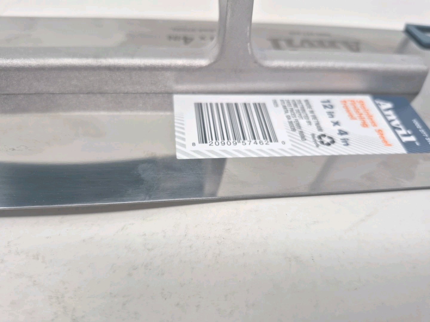 Anvil 12 In. X 4 In. Stainless Steel Finishing Trowel - New Open Box - See Desc.