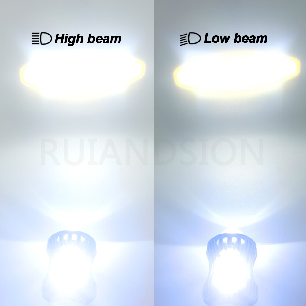 1pc BA20D H6 LED Motorcycle Headlight Bulb S1 S2 Hi Lo Beam DRL Lamp 10-80V