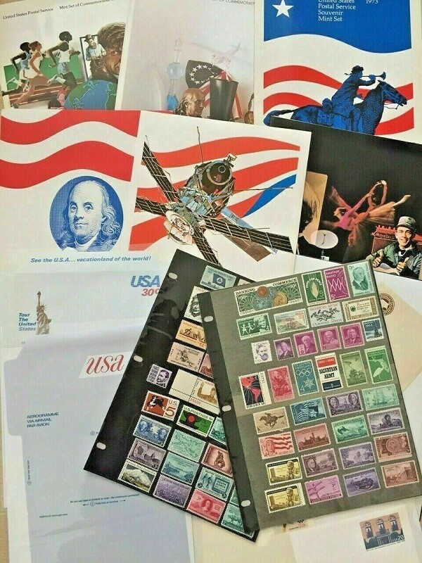 U.S. MINT COLLECTION 400+ VINTAGE STAMPS INCLUDES PLATE BLOCKS / SINGLES & MORE!
