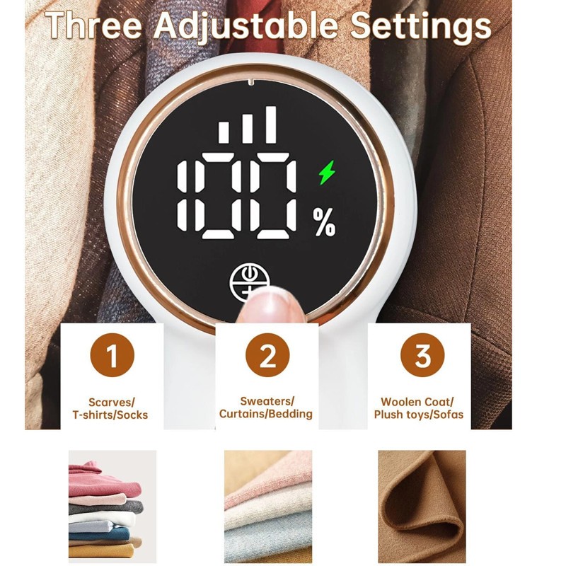 Fabric Shaver, Sweater Shavers to Remove Pilling, High-Perf Defuzzer 3-speed US