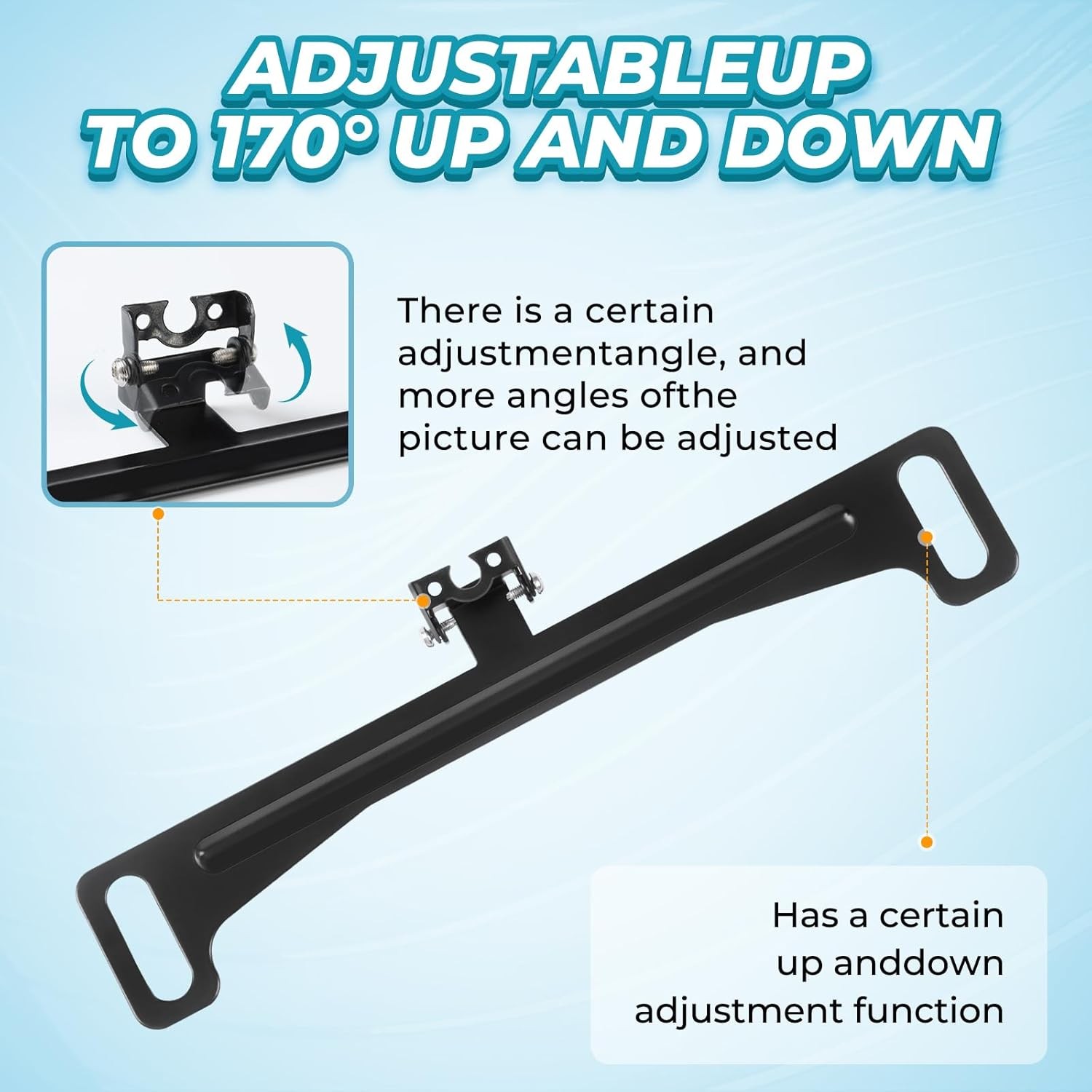 Universal Car Rear View Camera License Plate Bracket, Professional Full...