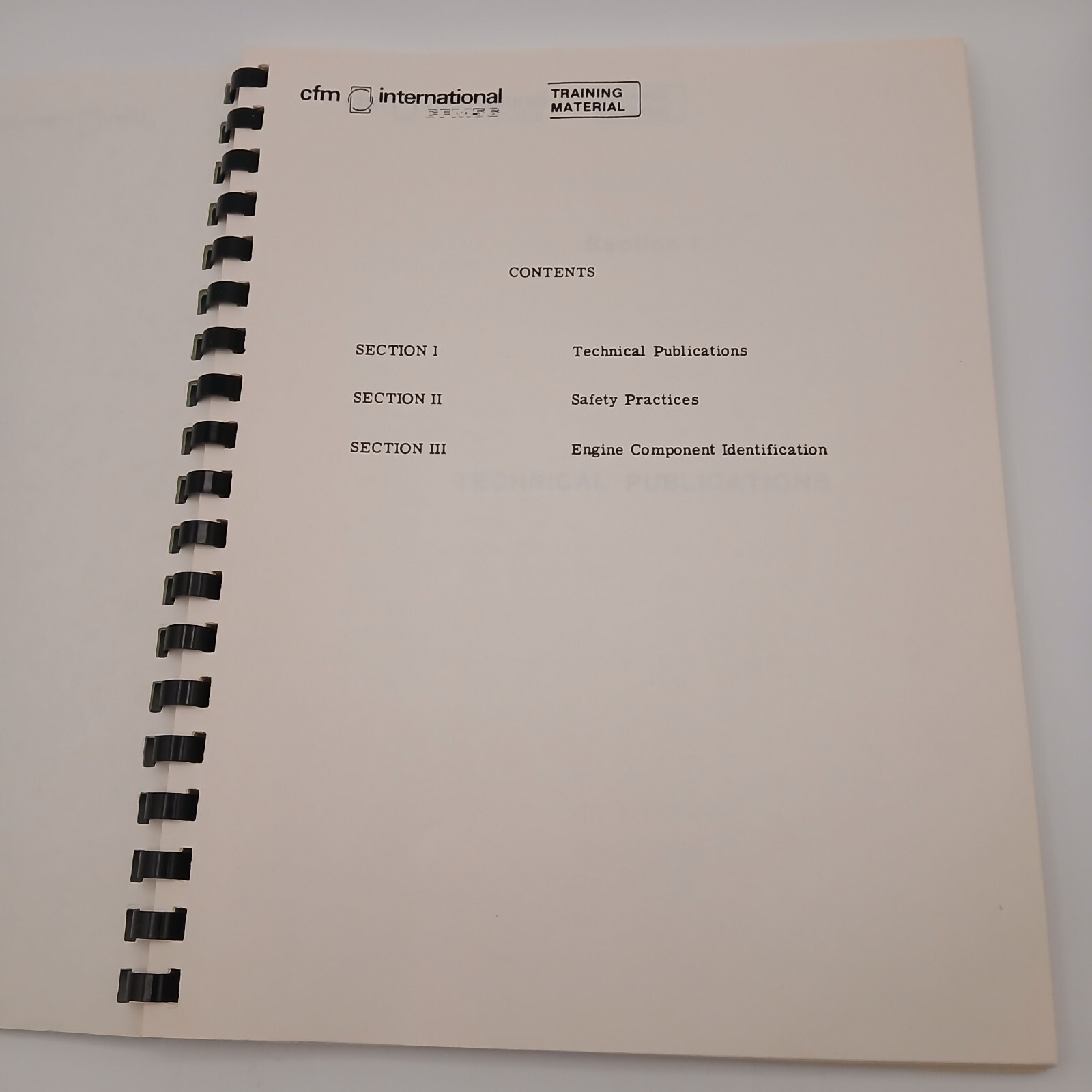 Vintage CFM International CFM56 Engine Maintenance Introduction Student Notebook