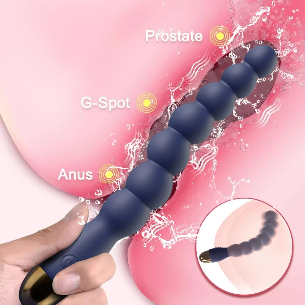 Male-Prostate-Massager-Dildo-Anal-Butt-Plug-Bead-Vibrator-Adult-Sex-Toys-For-Men
