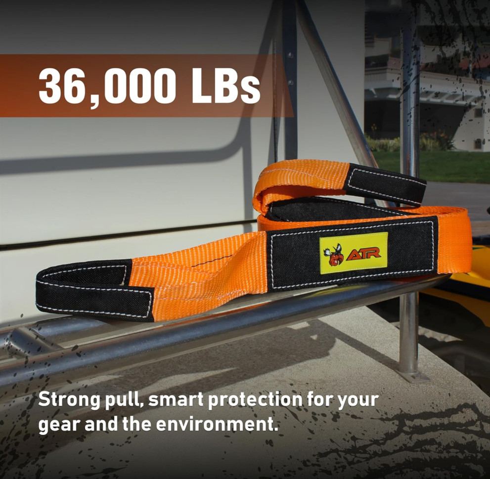 ATR Tree Saver Strap 3.5" x 8ft – 36,000 lbs Break Strength, Heavy Duty Strap