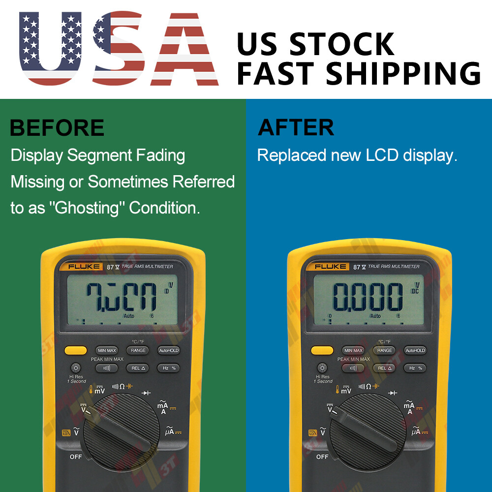 Display 2065213 for FLUKE 87V, 88V, 83V Digital Multimeter Repair
