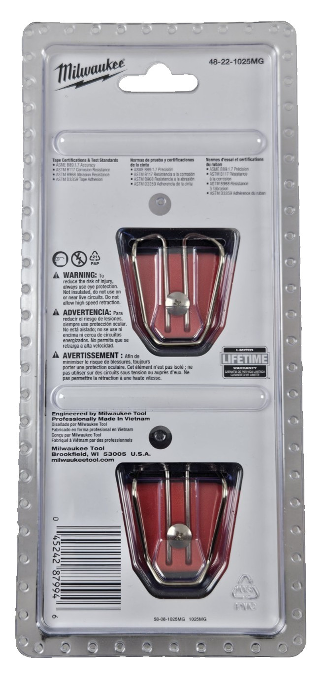 2 Pk - Milwaukee 25' Heavy Duty Magnetic Tape Measure 48-22-1025MG