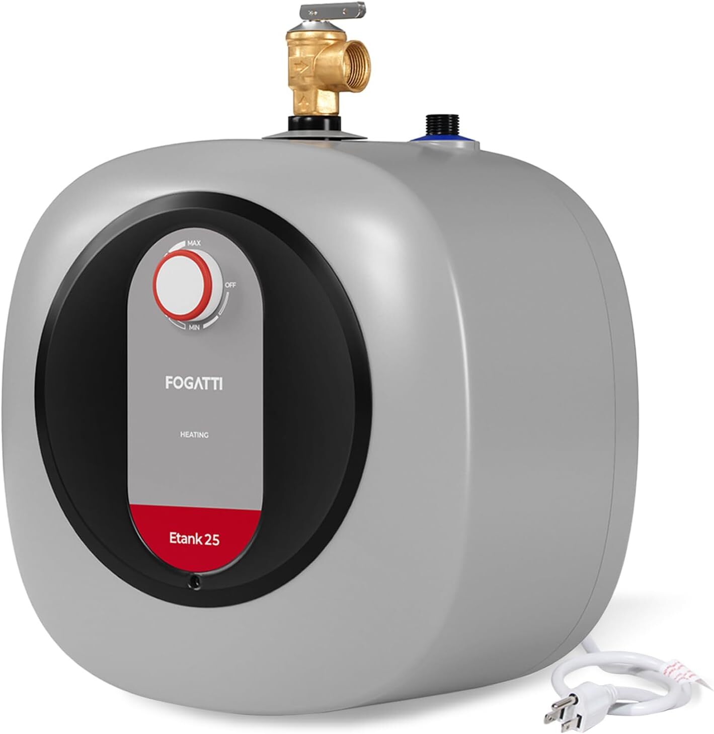FOGATTI Electric Water Heater Instant Hot Mini-Tank for RV Under Sink 2.5 Gallon