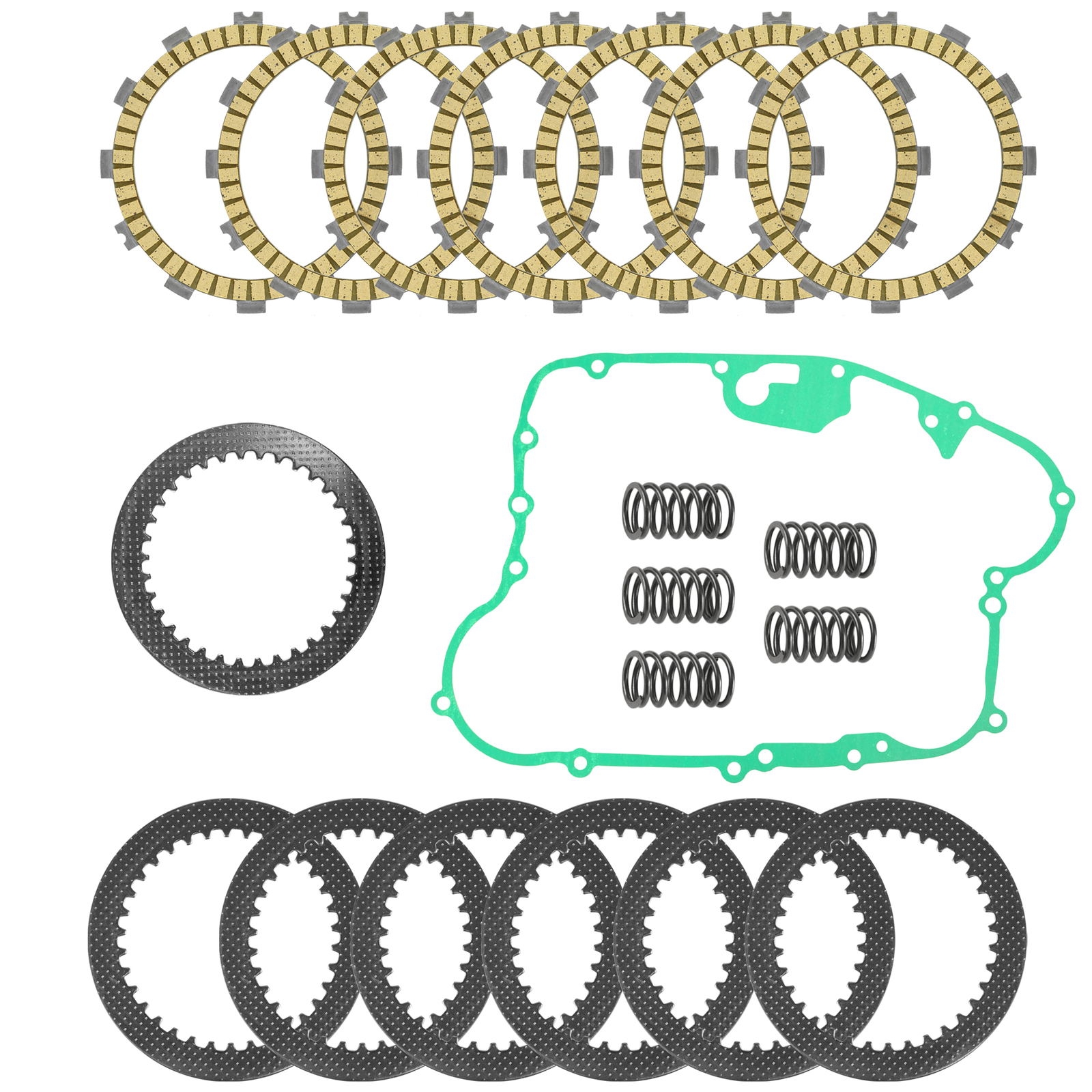 Clutch Friction Steel Plates Kit for Kawasaki Mojave 250 KSF250-A 1987 - 2004