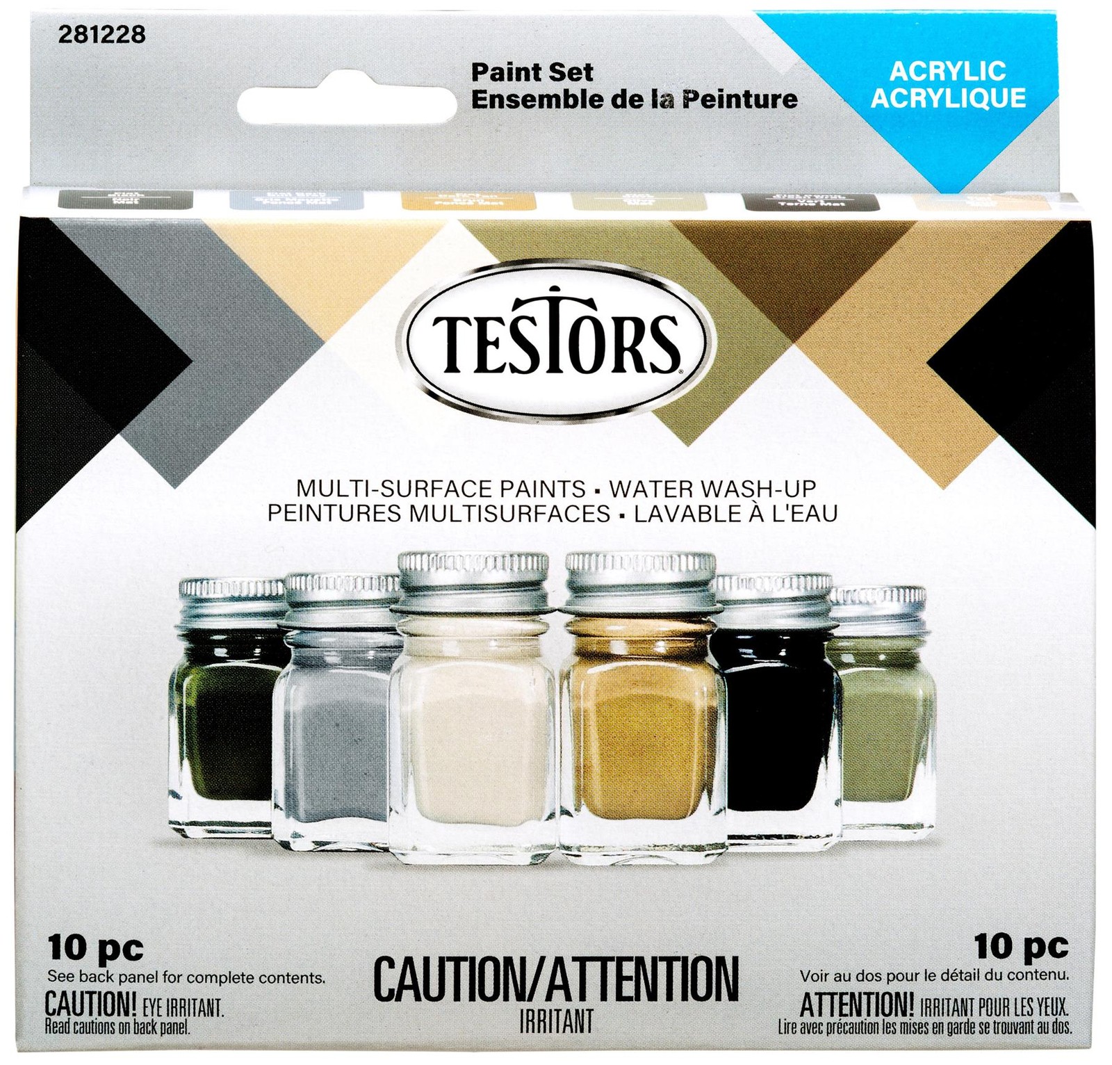 Testors Acrylic Paint Sets, 10 pc