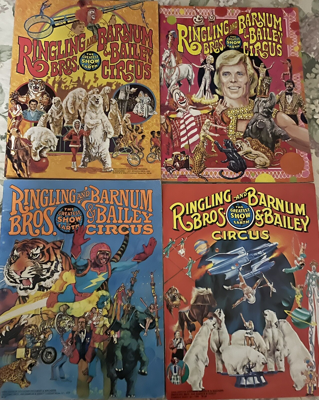 Vtg Ringling Bros Circus Programs 8 Issues