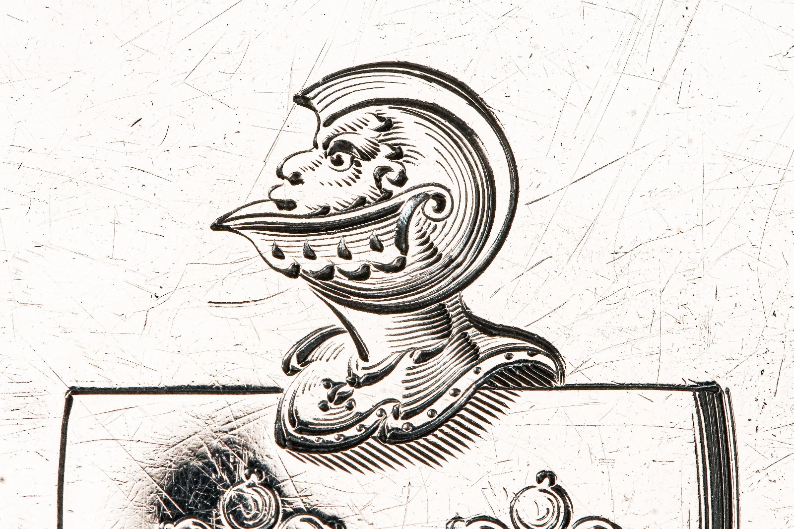 Stunning Antique Victorian Sterling Silver Cigarette Case Armorial Herladic