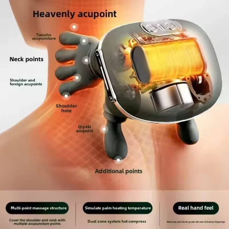 The Handiva Massager with Heat Neck Massagers, Deep Tissue 3D Kneading Shiatsu