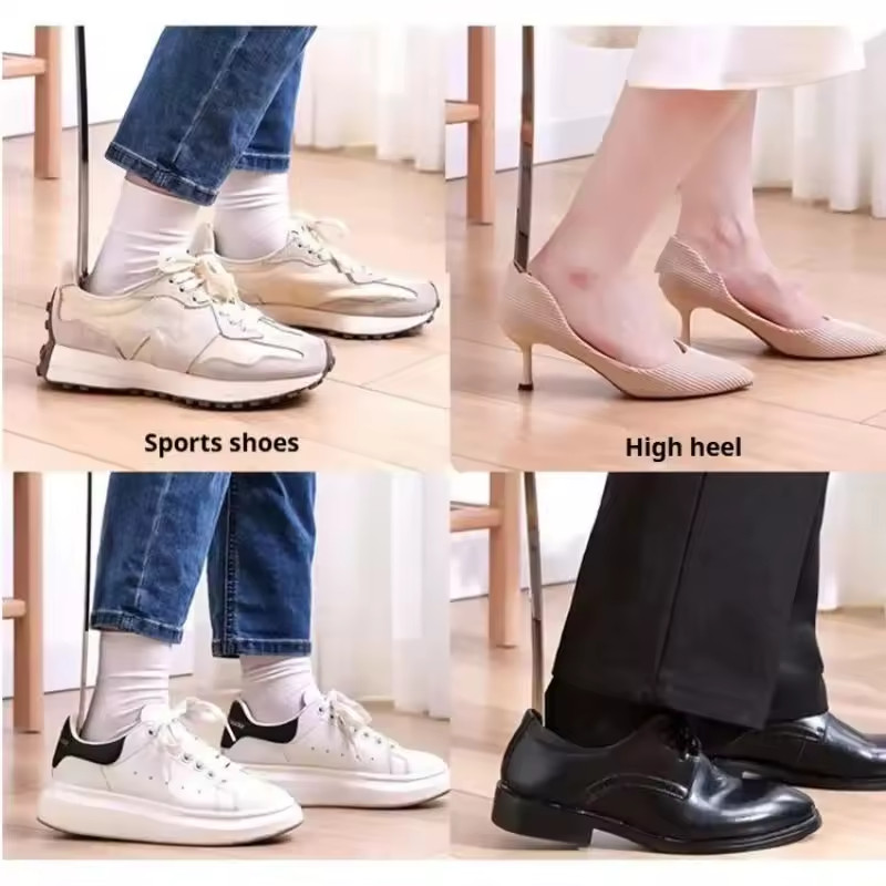 20.5" Extra Long Metal Handle Shoe Horn Stainless Steel Handled Shoehorn Horns