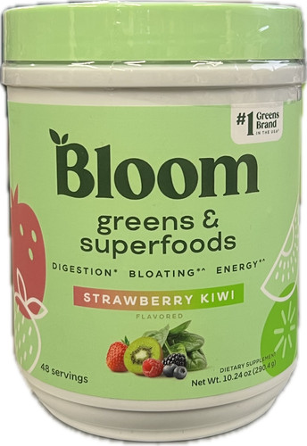 Bloom Greens & Superfoods, Strawberry Kiwi Flavored Powder, 48 Servings