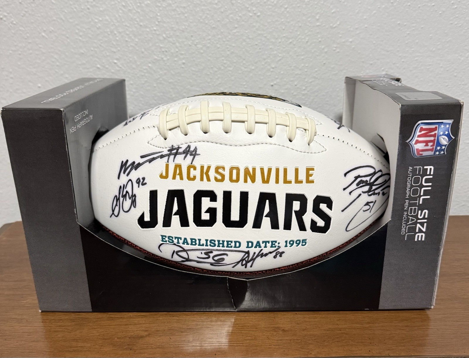 Jacksonville Jaguars 2017 NFL Team Players Signed Autographed Football