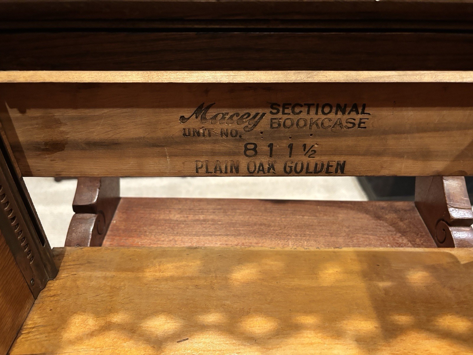 Macey-Wernicke 8 Stack 1/2 Size Oak Bookcase Original Finish Leaded Doors